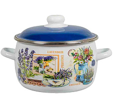 Кастрюля эмаль 4л 6RC201M Горная лаванда индукция