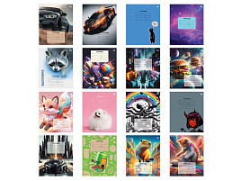 Тетрадь 12л. клетка  Т5ск12 60282 "Super Mix -15", эконом