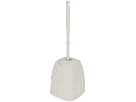 Щетка для туалета набор Plast Team 408511048/6935 молочный туман