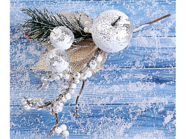 Декор Веточка 4301744 Зимние грезы 19см