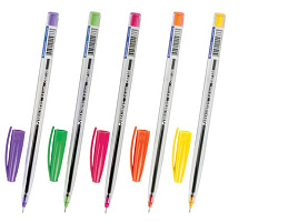 Ручка Brauberg 142935 масляная "Ice", СИНЯЯ, детали ассорти, узел 0,6 мм, линия письма 0,3 мм