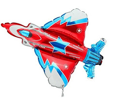 Шар надувной фольгированный Самолет Истребитель F-309 Россия