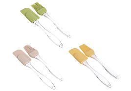 Кисточка кондитерская силикон + лопатка силикон 856-232