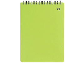Блокнот 60л. BG Б5гр60_пл 57755 "Neon", А5, на гребне, салатовая пластиковая обложка, тиснение фольгой