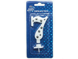 Свеча-цифра "7" Лапки 132507 8см