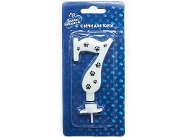 Свеча-цифра "7" Лапки 132507 8см