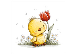 Салфетки Пасха 30л.2-х сл.Арт Bouguet 20*20 Милый цыпленок