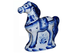 СГ Сувенир Гжель Лошадь большая 6064 15см