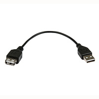 Кабель DIALOG СU-0102 black-кабель USB A (M)-USB A (F) 0.15м