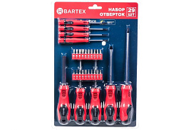 Набор отверток Bartex 9шт 455730 с насадками