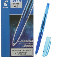Ручка Pilot BPS-GG-F-L "Super Grip G" синяя, 0,7мм, грип