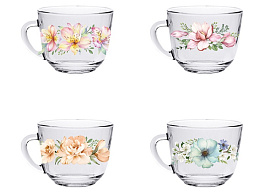 Кружка стекло 200мл 07с1337 Нежность микс