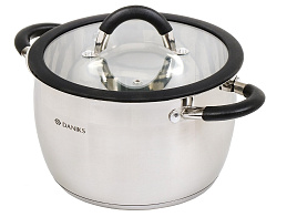 Кастрюля нержавейка 4,9л GS-01435-22CA Daniks Орландо индукция 8226