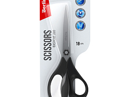 Ножницы 18см. Berlingo DNn_18045 "Easycut 200" эргономичные ручки, европодвес