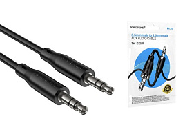 Кабель BOROFONE BL26 AUX 3.5мм 1м черный