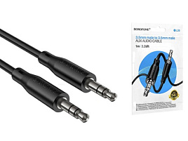 Кабель BOROFONE BL26 AUX 3.5мм 1м черный