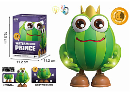 Игрушка на батарейках  ZY1864407 Лягушка-арбуз свет, звук, танцует