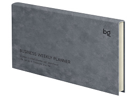 Еженедельник BG Wu_62169 "Business.Grey", серый, недатированный, 64л., мягкий переплет, кожзам