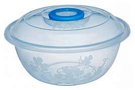 Таз 11л Изобилие прозрачный Э-074/122/0723 мерный с крышкой