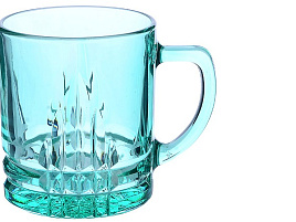 Кружка стекло 300мл 128-Н7 Морская волна