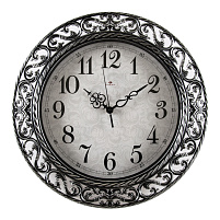 Часы настенные "21 Век" 39,5*39,5 4051-105 Классика черные с серебром круглые
