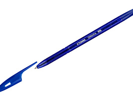 Ручка Стамм РШ-32389 "Орбита 100" синяя, 0,7мм, тонированный корпус с блёстками