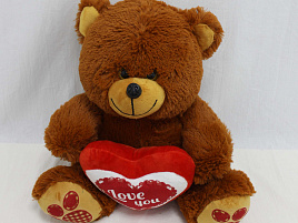 Мягкая игрушка Медведь Ян с сердцем 38см Б.8