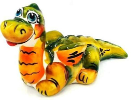 Сувенир Гжель Дракон Дино цвет