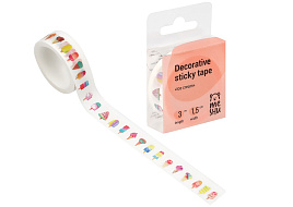 Скотч декоративный MESHU MS_36877 "Ice cream", 1,5см*3м