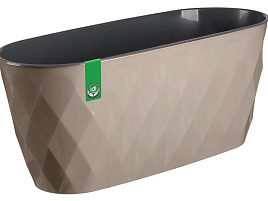 Кашпо цветочное 5л Laurel 221611127/9640 бежевое со вставкой
