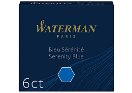 Картридж чернильный Waterman S0110950 International, синий, 6шт., картонная коробка