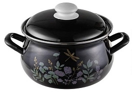 Кастрюля эмаль 4,5л С-3912АП2/8ЧрДТ Botanica индукция