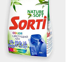 Стиральный порошок Sorti Автомат 2400г Колор Цветущий лен