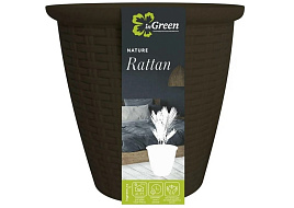 Кашпо цветочное 1,5л Rattan 6212/6563 горький шоколад с/п