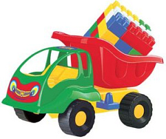 Автомобиль 3157 Самосвал Муравей + конструктор Строитель 18эл