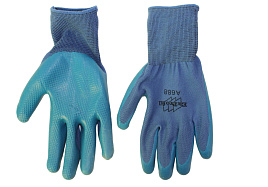 Перчатки х/б Акриловые обливные G1448 34гр синие