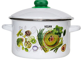 Кастрюля эмаль 2л 01-1610.1/4 Веган