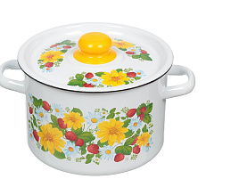 Кастрюля эмаль 4,5л 1с17с с декором Северсталь