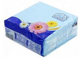 Салфетки 100л.Семья и комфорт Голубые