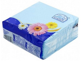 Салфетки 100л.Семья и комфорт Голубые