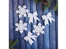 Фигурка Снежинки и бантики Набор 5043589 6шт