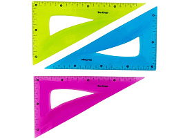 Треугольник 30гр. 18см Berlingo TR_10018 "Flexy", пластиковый, гибкий, ассорти, европодвес