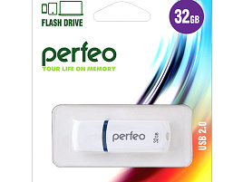 Флеш-драйв Perfeo USB 32Gb C09 белый