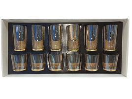 Набор подарочный 1256/1249/05/6614 Золотистый мед (6 стаканов высоких +6 стаканов низких)