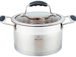 Кастрюля нержавейка 4,8л Millet ML-8022 индукция 8559