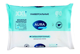 Влажные полотенца Aura Family 60шт.