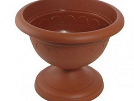 Вазон 5,3л Колывань С146Т низкий терракот