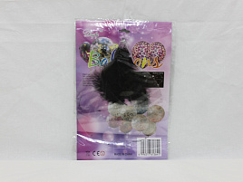 Шар надувной с наполнением перо 6720