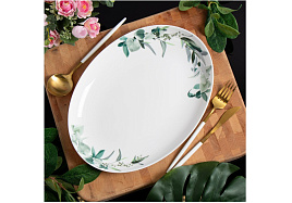 Блюдо керамика 24*33см 448970/LPKYP130/K2301 Daniks Эвкалипт