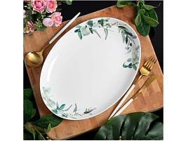 Блюдо керамика 24*33см 448970/LPKYP130/K2301 Daniks Эвкалипт